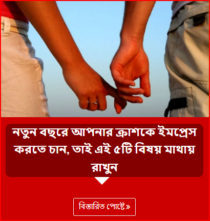 নতুন বছরে আপনার ক্রাশকে ইমপ্রেস করতে চান, তাই এই ৫টি বিষয় মাথায় রাখুন