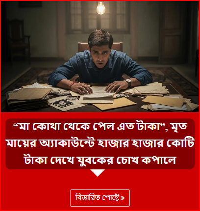 “মা কোথা থেকে পেল এত টাকা”, মৃত মায়ের অ্যাকাউন্টে হাজার হাজার কোটি টাকা দেখে যুবকের চোখ কপালে