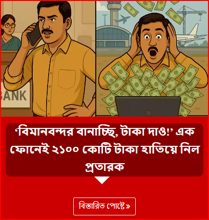 ‘বিমানবন্দর বানাচ্ছি, টাকা দাও!’ এক ফোনেই ২১০০ কোটি টাকা হাতিয়ে নিল প্রতারক