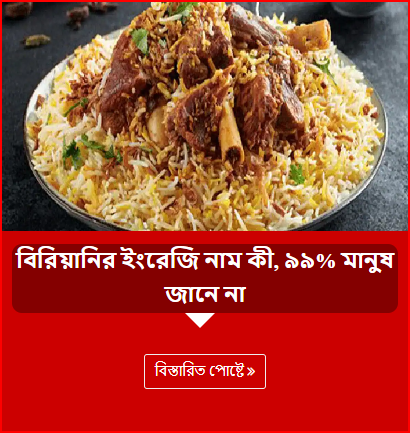 বিরিয়ানির ইংরেজি নাম কী, ৯৯% মানুষ জানে না